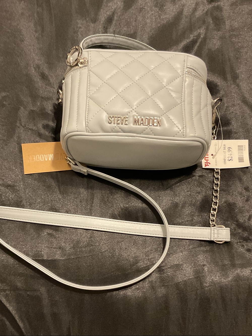 Steve Madden Babby - S Crossbody/shoulder Satchel Blue Quilted Purse